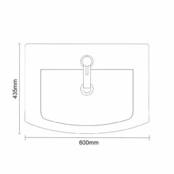 Ailsa 600mm Basin With 1 Tap Hole And Full Pedestal 13 Ailsa 600mm Basin With 1 Tap Hole And Full Pedestal -Bathroom Products Sales Store ailsa 600mm basin with 1 tap hole and full pedestal line top 16258.1659013536