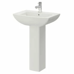 STYLE SELECTIONS Sales 38 Ailsa 600mm Basin With 1 Tap Hole And Full Pedestal