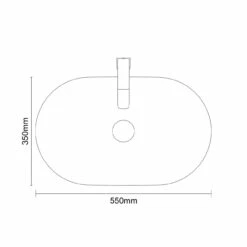 Amadora Matt Black 550mm X 350mm Oval Countertop Basin -Bathroom Products Sales Store amadora matt black 550mm x 350mm oval countertop basin line top 21628.1664551322
