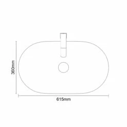 Amadora Matt Black 615mm X 360mm Ellipse Countertop Basin -Bathroom Products Sales Store amadora matt black 615mm x 360mm ellipse countertop basin line top 94762.1664550962