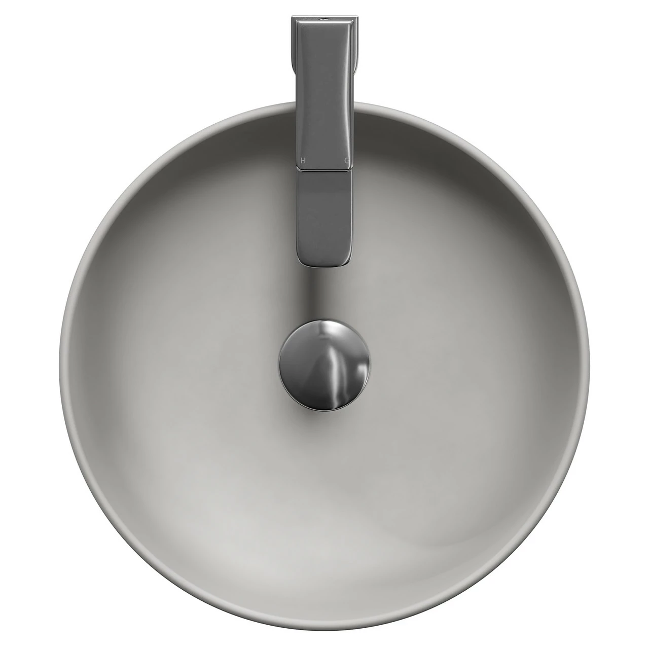 Amadora Matt Grey 350mm X 350mm Round Countertop Basin 7 Amadora Matt Grey 350mm X 350mm Round Countertop Basin - Image 5