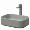 Amadora Matt Grey 455mm X 325mm Square Countertop Basin 2 Amadora Matt Grey 455mm X 325mm Square Countertop Basin -Bathroom Products Sales Store amadora matt grey 455mm x 325mm square countertop basin right 11226.1664547857