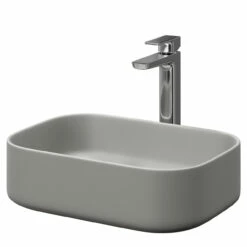STYLE SELECTIONS Sales 60 Amadora Matt Grey 455mm X 325mm Square Countertop Basin
