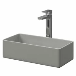 Amadora Matt Grey 460mm X 230mm Rectangular Countertop Basin