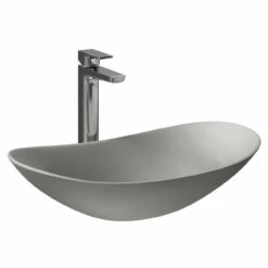 Amadora Matt Grey 615mm X 360mm Ellipse Countertop Basin 10 Amadora Matt Grey 615mm X 360mm Ellipse Countertop Basin -Bathroom Products Sales Store amadora matt grey 615mm x 360mm ellipse countertop basin left 51275.1664551092