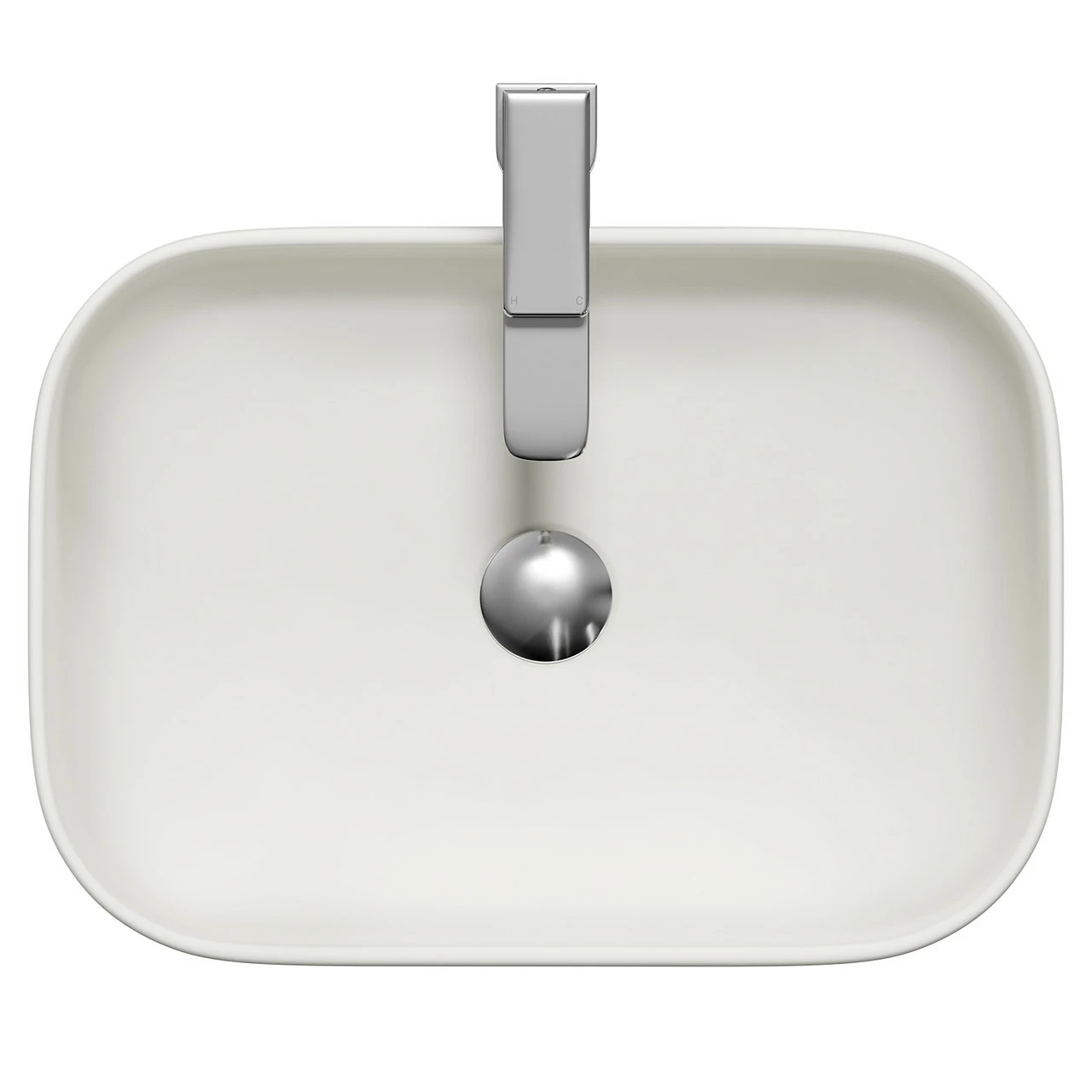 Amadora Matt White 455mm X 325mm Square Countertop Basin 7 Amadora Matt White 455mm X 325mm Square Countertop Basin - Image 5