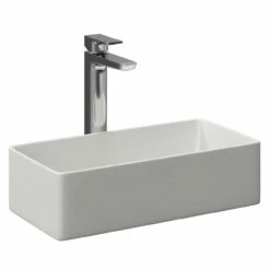Amadora Matt White 460mm X 230mm Rectangular Countertop Basin 10 Amadora Matt White 460mm X 230mm Rectangular Countertop Basin -Bathroom Products Sales Store amadora matt white 460mm x 230mm rectangular countertop basin left 53092.1664550065