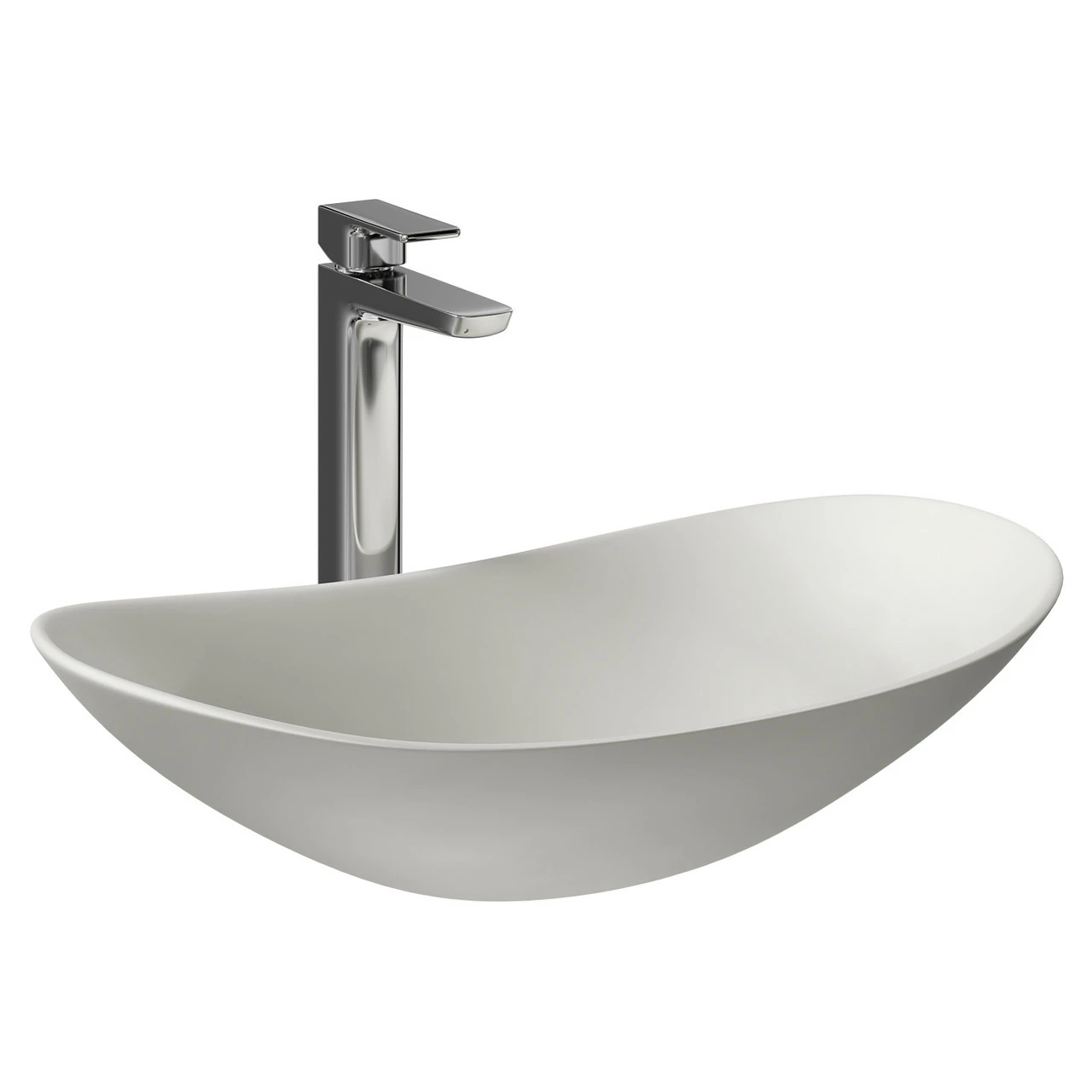 Amadora Matt White 615mm X 360mm Ellipse Countertop Basin 5 Amadora Matt White 615mm X 360mm Ellipse Countertop Basin - Image 3