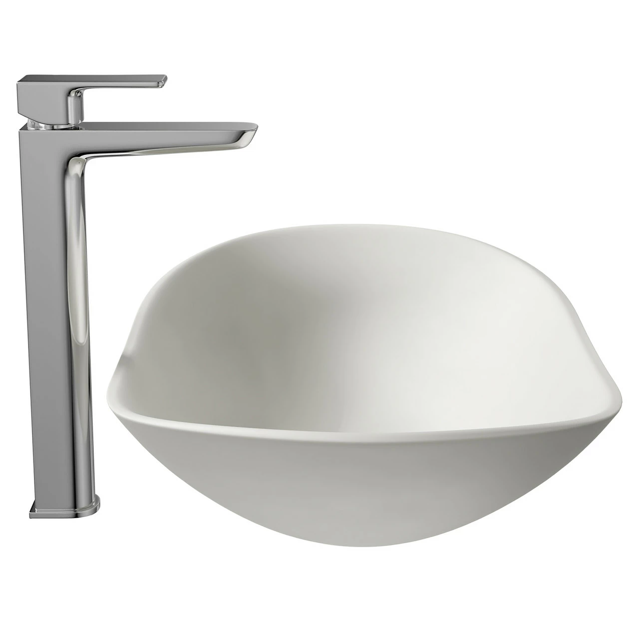 Amadora Matt White 615mm X 360mm Ellipse Countertop Basin 6 Amadora Matt White 615mm X 360mm Ellipse Countertop Basin - Image 4