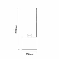 Arc 1700mm X 750mm Right Hand Curved Shower Bath With Bath Screen And Front Bath Panel 13 Arc 1700mm X 750mm Right Hand Curved Shower Bath With Bath Screen And Front Bath Panel -Bathroom Products Sales Store arc 1700mm x 750mm right hand curved shower bath with bath screen and front bath panel line side 80126.1691438786