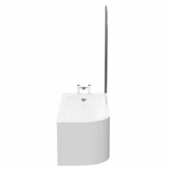 Arc 1700mm X 750mm Right Hand Curved Shower Bath With Bath Screen And Front Bath Panel 12 Arc 1700mm X 750mm Right Hand Curved Shower Bath With Bath Screen And Front Bath Panel -Bathroom Products Sales Store arc 1700mm x 750mm right hand curved shower bath with bath screen and front bath panel side 16078.1691438786