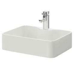 Azores 480mm X 370mm Square Countertop Basin With 1 Tap Hole