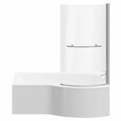 Bayou 1700mm Right Hand B Shaped Shower Bath With Towel Rail Bath Screen And Front Bath Panel 11 Bayou 1700mm Right Hand B Shaped Shower Bath With Towel Rail Bath Screen And Front Bath Panel -Bathroom Products Sales Store bayou 1700mm right hand b shaped shower bath with towel rail bath screen and front bath panel front 75960.1691438787