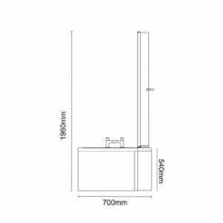 Bayou 1700mm Right Hand B Shaped Shower Bath With Towel Rail Bath Screen And Front Bath Panel 13 Bayou 1700mm Right Hand B Shaped Shower Bath With Towel Rail Bath Screen And Front Bath Panel -Bathroom Products Sales Store bayou 1700mm right hand b shaped shower bath with towel rail bath screen and front bath panel line side 98905.1691438787