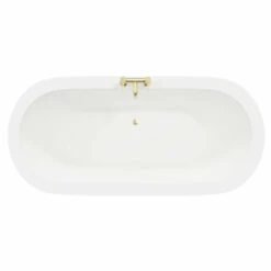 Windsor. Brescia 1780mm X 825mm Double Ended Freestanding Roll Top Bath With Brushed Brass Claw Feet -Bathroom Products Sales Store brescia 1780mm x 825mm double ended freestanding roll top bath with brushed brass claw feet top 23122.1667579104