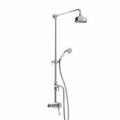 Bristan 1901 Chrome Exposed Concentric Shower Valve With Diverter And Rigid Riser Kit - N2-CSHXDIV-C