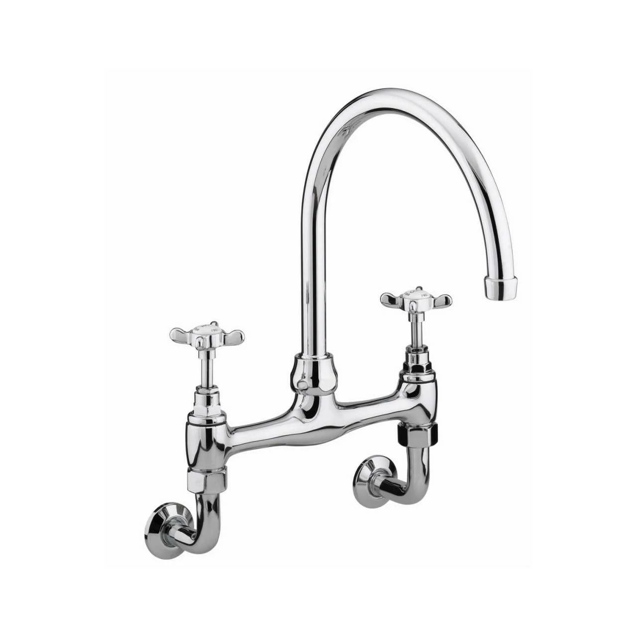 Bristan 1901 Chrome Wall Mounted Bridge Kitchen Sink Mixer Tap - N-WMDSM-C 3 Bristan 1901 Chrome Wall Mounted Bridge Kitchen Sink Mixer Tap - N-WMDSM-C