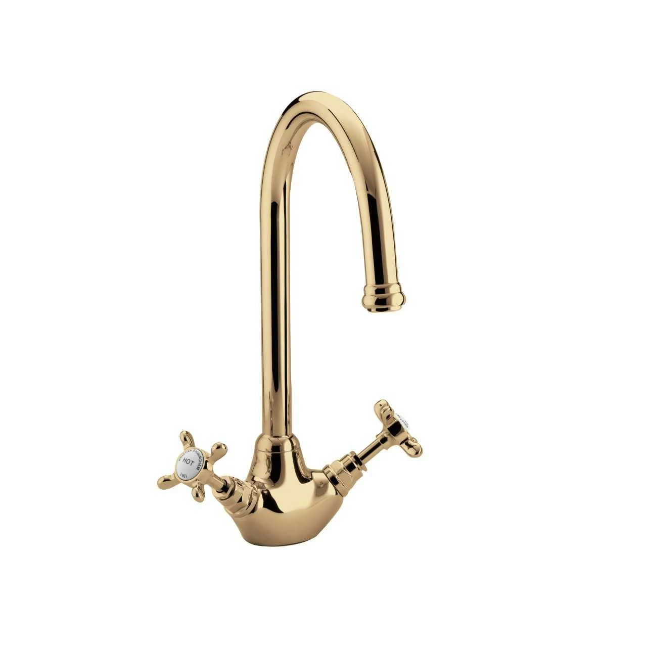 Bristan 1901 Gold Easyfit Kitchen Sink Mixer Tap Including Base - N-SNK-EF-G 3 Bristan 1901 Gold Easyfit Kitchen Sink Mixer Tap Including Base - N-SNK-EF-G