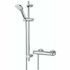 Bristan Artisan Chrome Thermostatic Surface Mounted Bar Shower Valve With Adjustable Riser And Fast Fit Connections - AR2-SHXMTFF-C