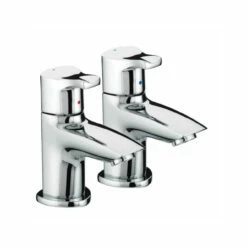 Bristan Capri Chrome Basin Pillar Taps - CAP-1/2-C