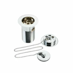 Bristan Chrome Luxury Bath Waste With Brass Plug - W-BATH11-C