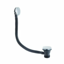 Bristan Chrome Round Clicker Bath Waste With Overflow - W-BATH03-C