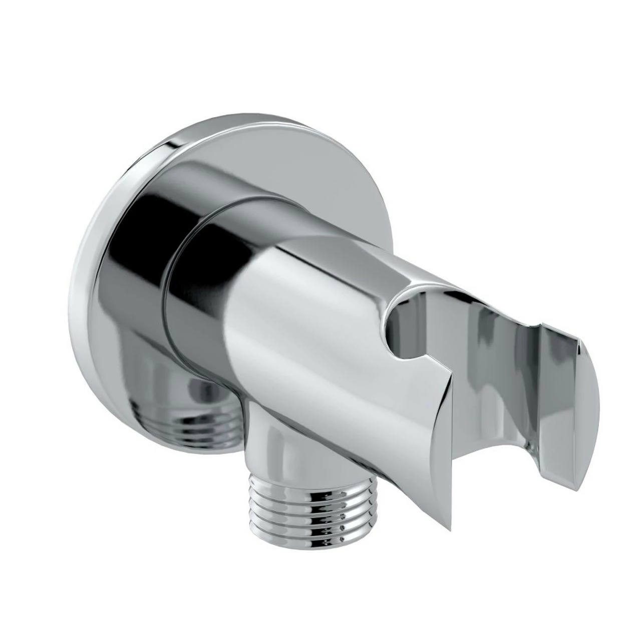 Bristan Chrome Round Wall Outlet With Shower Handset Holder - C-WORD02-C 3 Bristan Chrome Round Wall Outlet With Shower Handset Holder - C-WORD02-C