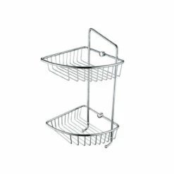 Bristan Chrome Wall Mounted Two Tier Basket - COMP-BASK07-C