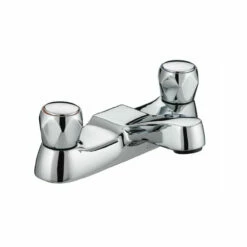 Bristan Club Chrome Bath Filler Tap With Metal Heads - VAC-BF-C-MT