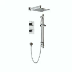 Bristan Cobalt Chrome Complete Recessed Dual Control Shower Pack - COBALT-SHWR-PK
