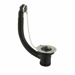 Bristan Economy Chrome Sink Waste And Plastic Plug Brass Ball Chain - W-SNK1-C