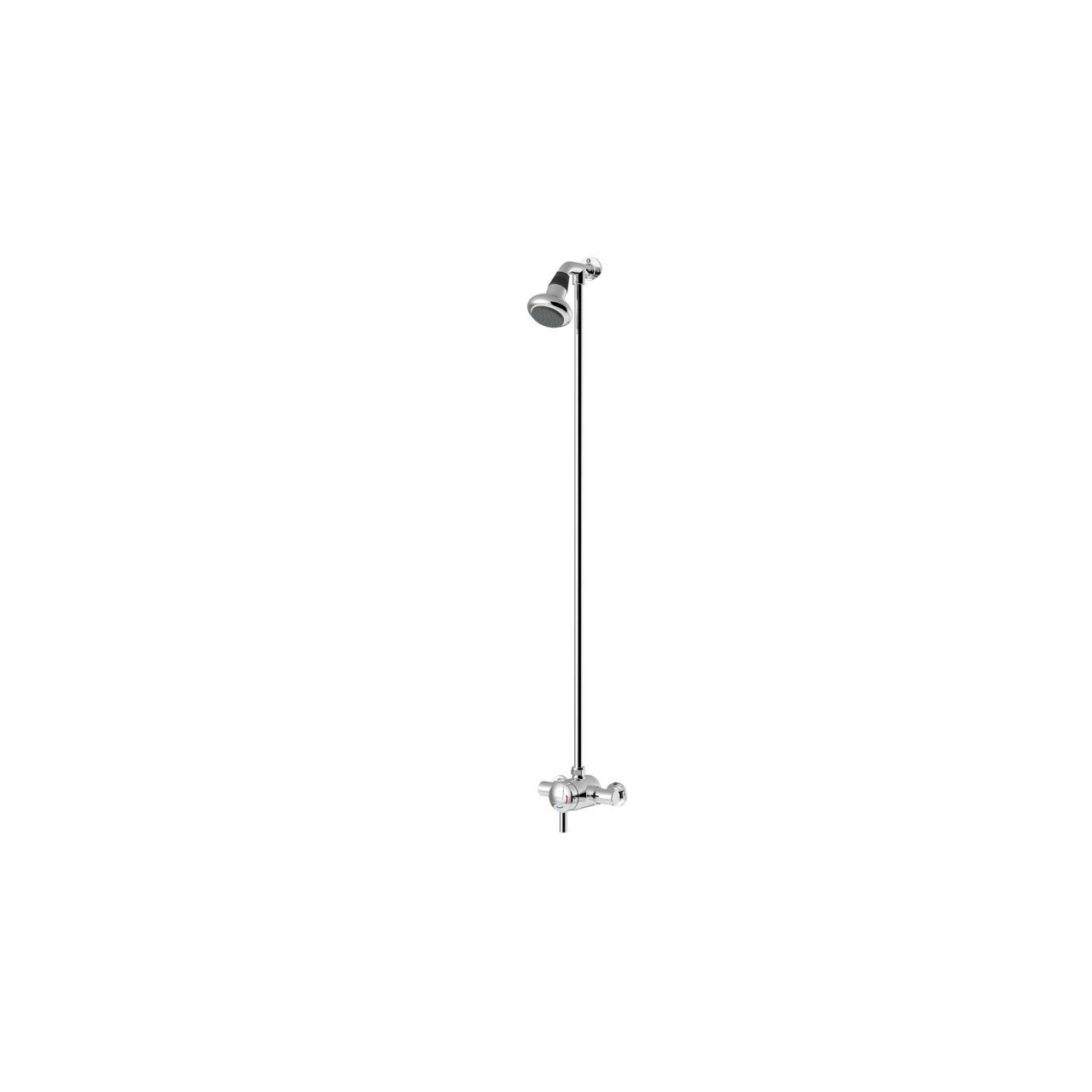 Bristan OPAC Mini Chrome Thermostatic Exposed Shower Valve With Lever Handle And Top Outlet Rigid Riser - MINI2-TS1203-RR-C 3 Bristan OPAC Mini Chrome Thermostatic Exposed Shower Valve With Lever Handle And Top Outlet Rigid Riser - MINI2-TS1203-RR-C