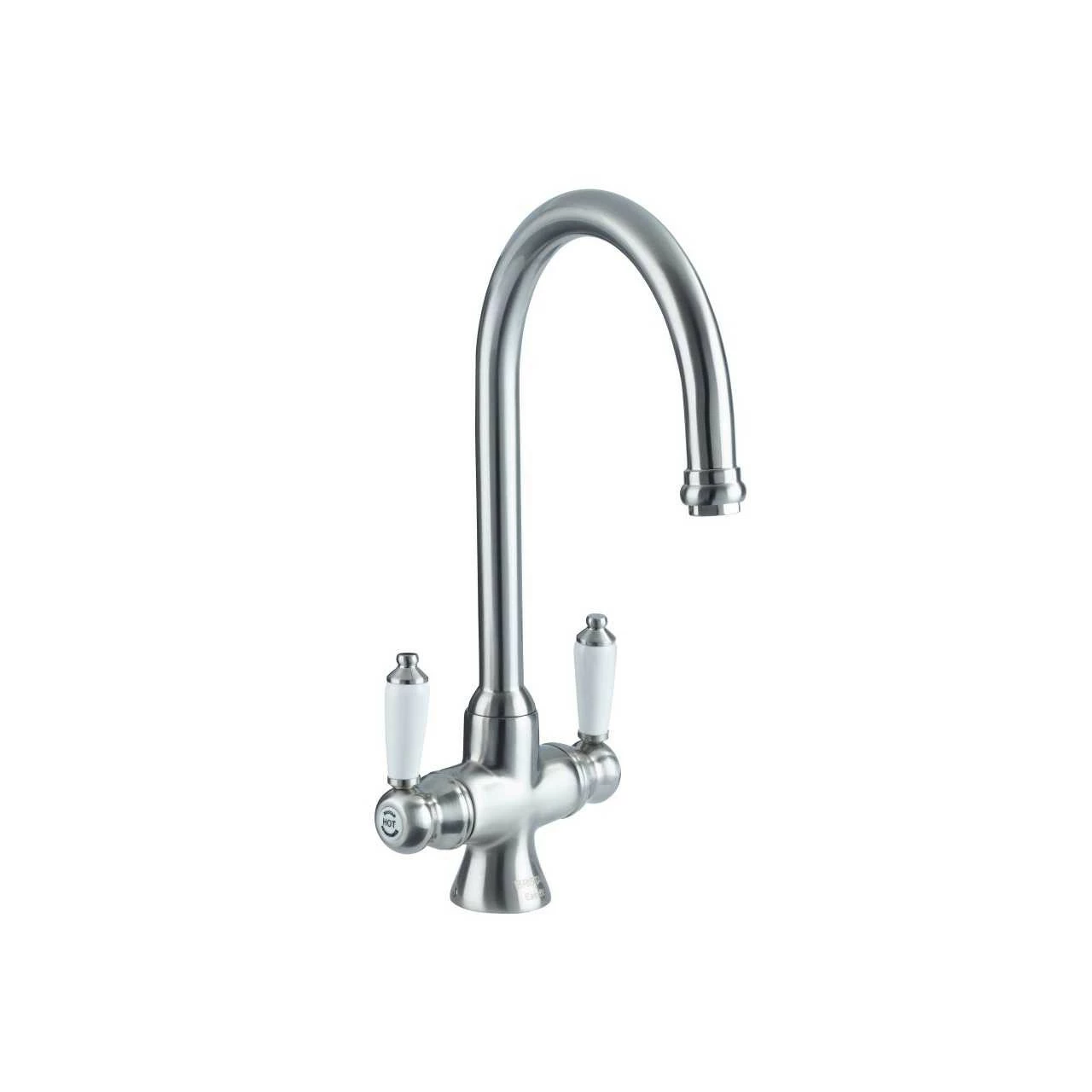 Bristan Renaissance Brushed Nickel Easyfit Kitchen Sink Mixer Tap Including Base - RS-SNK-EF-BN