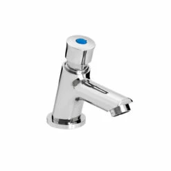 Bristan Timed Flow Chrome Soft Touch Flow Regulated Single Luxury Basin Tap With Hot And Cold Indices - Z2-LUX-1/2-C