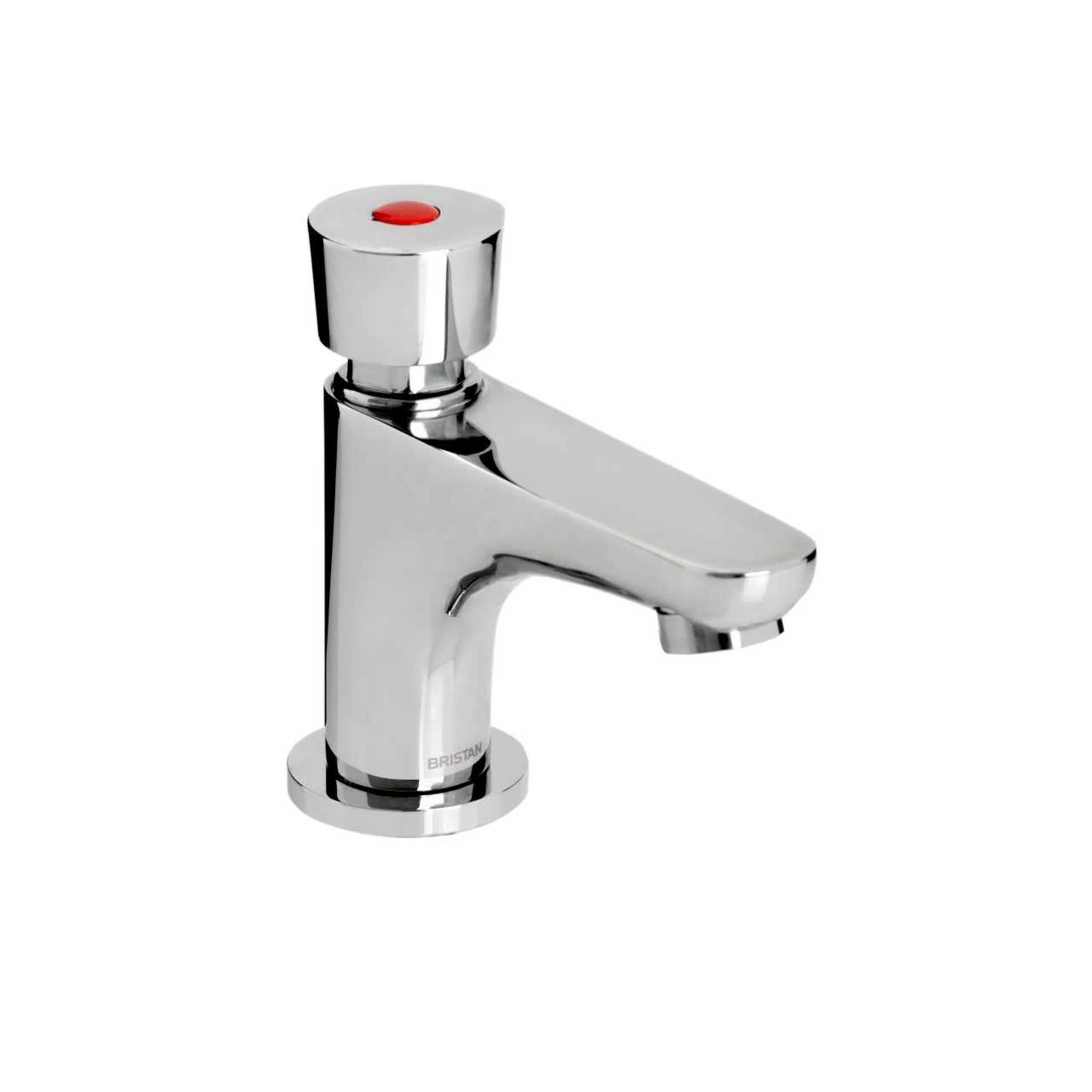Bristan Timed Flow Chrome Soft Touch Flow Regulated Single Pillar Basin Tap With Hot And Cold Indices - Z2-DUS-1/2-C 3 Bristan Timed Flow Chrome Soft Touch Flow Regulated Single Pillar Basin Tap With Hot And Cold Indices - Z2-DUS-1/2-C
