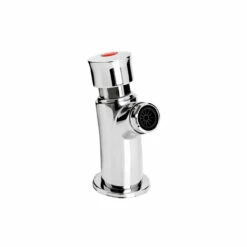 Bristan Timed Flow Chrome Soft Touch Flow Regulated Single Wall Mounted Basin Tap With Hot And Cold Indices - Z2-BIB-C