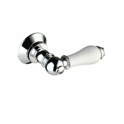Bristan White & Chrome Traditional Cistern Lever - W-CL3-C-WHT