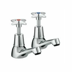 Bristan X Head Chrome Basin Taps - VAX-1/2-C