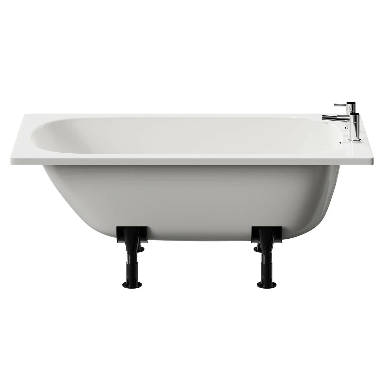 Cassia 1400mm X 700mm Straight Single Ended Steel Bath With 2 Tap Holes Including Legs 6 Cassia 1400mm X 700mm Straight Single Ended Steel Bath With 2 Tap Holes Including Legs - Image 4