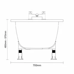 Cassia 1400mm X 700mm Straight Single Ended Steel Bath With 2 Tap Holes Including Legs 13 Cassia 1400mm X 700mm Straight Single Ended Steel Bath With 2 Tap Holes Including Legs -Bathroom Products Sales Store cassia 1400mm x 700mm straight single ended steel bath with 2 tap holes including legs line side 90679.1688112155