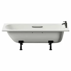 Cassia 1700mm X 700mm Anti Slip Straight Single Ended Steel Bath With Matt Black Grips And 2 Tap Holes Including Legs 11 Cassia 1700mm X 700mm Anti Slip Straight Single Ended Steel Bath With Matt Black Grips And 2 Tap Holes Including Legs -Bathroom Products Sales Store cassia 1700mm x 700mm anti slip straight single ended steel bath with matt black grips and 2 tap holes including legs front 13018.1691438799