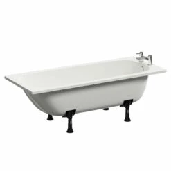Cassia 1700mm X 700mm Straight Single Ended Steel Bath With 2 Tap Holes Including Legs 10 Cassia 1700mm X 700mm Straight Single Ended Steel Bath With 2 Tap Holes Including Legs -Bathroom Products Sales Store cassia 1700mm x 700mm straight single ended steel bath with 2 tap holes including legs left 67145.1688112159