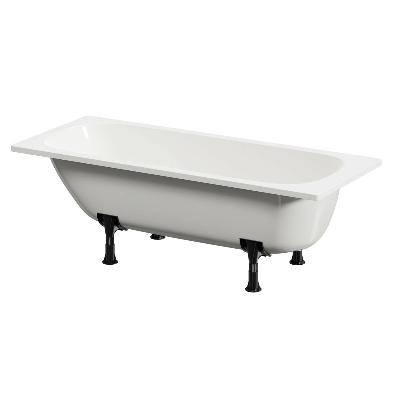 Cassia 1700mm X 700mm Straight Single Ended Steel Bath With Without Tap Holes Including Legs 4 Cassia 1700mm X 700mm Straight Single Ended Steel Bath With Without Tap Holes Including Legs - Image 2