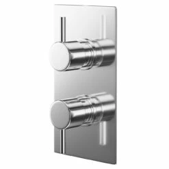 Circo Polished Chrome Concealed Twin Thermostatic Shower Valve - 1 Outlet