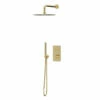 Colore Brushed Brass Concealed Push Button Twin Thermostatic Shower Valve Including 300mm Round Fixed Shower Head With Wall Arm And Round Shower Outlet Holder With Kit - 2 Outlet 1 Colore Brushed Brass Concealed Push Button Twin Thermostatic Shower Valve Including 300mm Round Fixed Shower Head With Wall Arm And Round Shower Outlet Holder With Kit - 2 Outlet -Bathroom Products Sales Store colore brushed brass concealed push button twin thermostatic shower valve including 300mm round fixed shower head with wall arm and round shower outlet holder with kit right 97326.1652445037