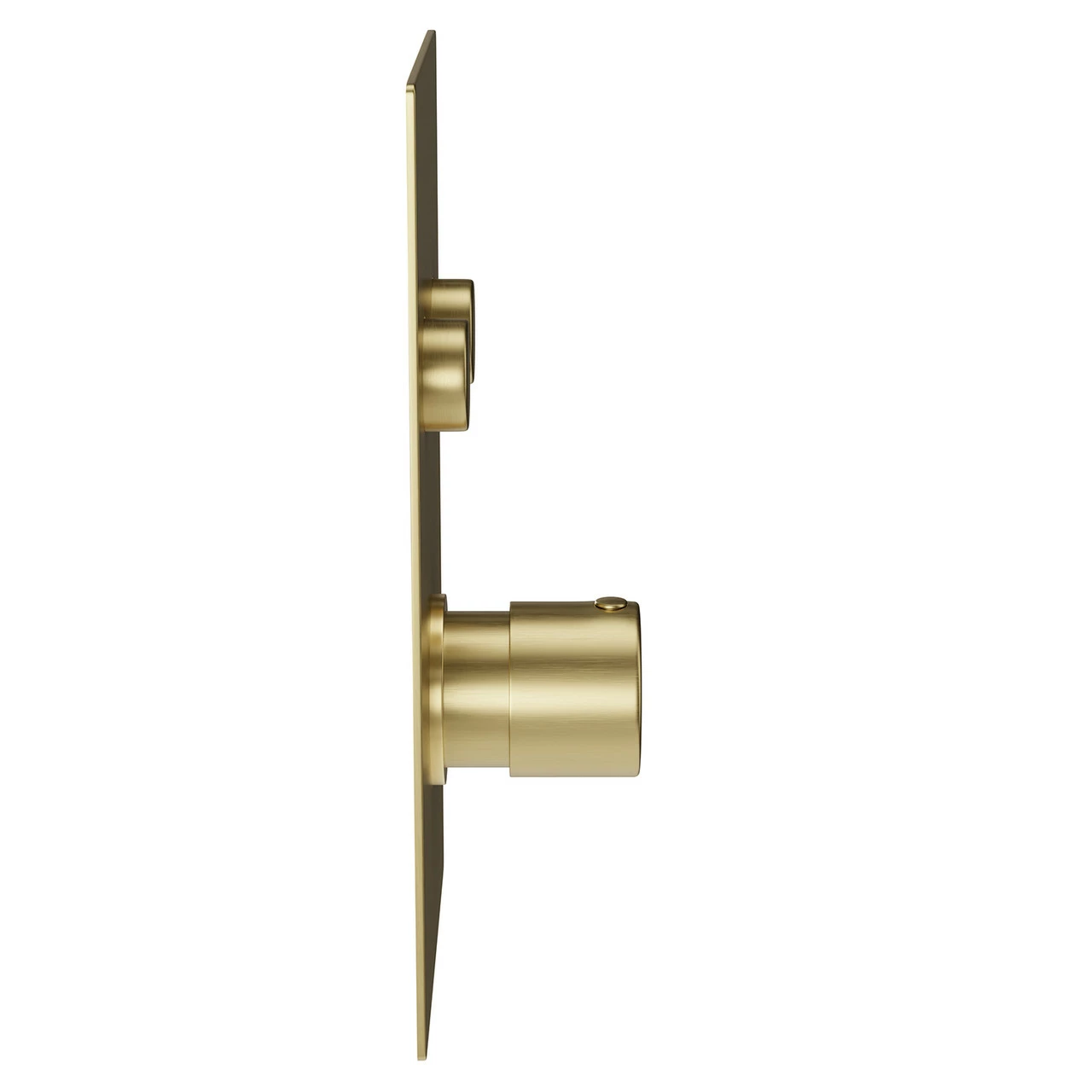 Colore Round Brushed Brass Concealed Push Button Shower Valve - 2 Outlet 6 Colore Round Brushed Brass Concealed Push Button Shower Valve - 2 Outlet - Image 4