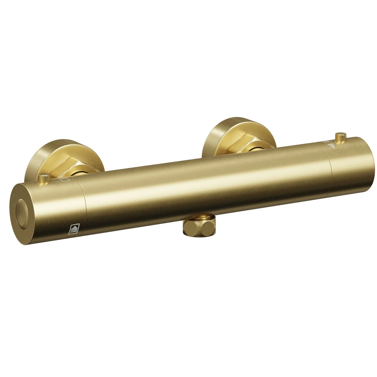 Colore Brushed Brass Round Thermostatic Bar Shower Valve 5 Colore Brushed Brass Round Thermostatic Bar Shower Valve - Image 3