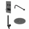 Colore Matt Black Concealed Push Button Shower Valve Including Round Fixed Shower Head And Round Handset Outlet Holder With Kit - 2 Outlet 1 Colore Matt Black Concealed Push Button Shower Valve Including Round Fixed Shower Head And Round Handset Outlet Holder With Kit - 2 Outlet -Bathroom Products Sales Store colore matt black concealed push button shower valve including round fixed shower head and round handset outlet holder with kit right 34693.1660769315