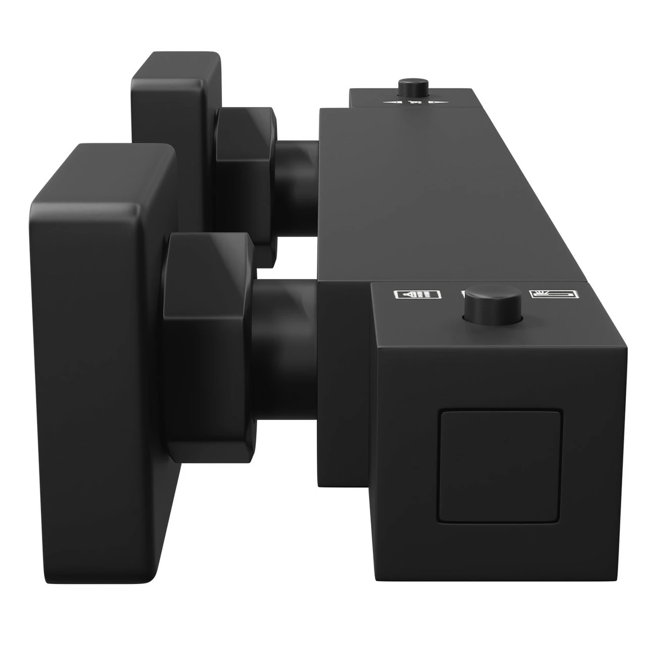 Colore Matt Black Square Thermostatic Bar Shower Valve 6 Colore Matt Black Square Thermostatic Bar Shower Valve - Image 4