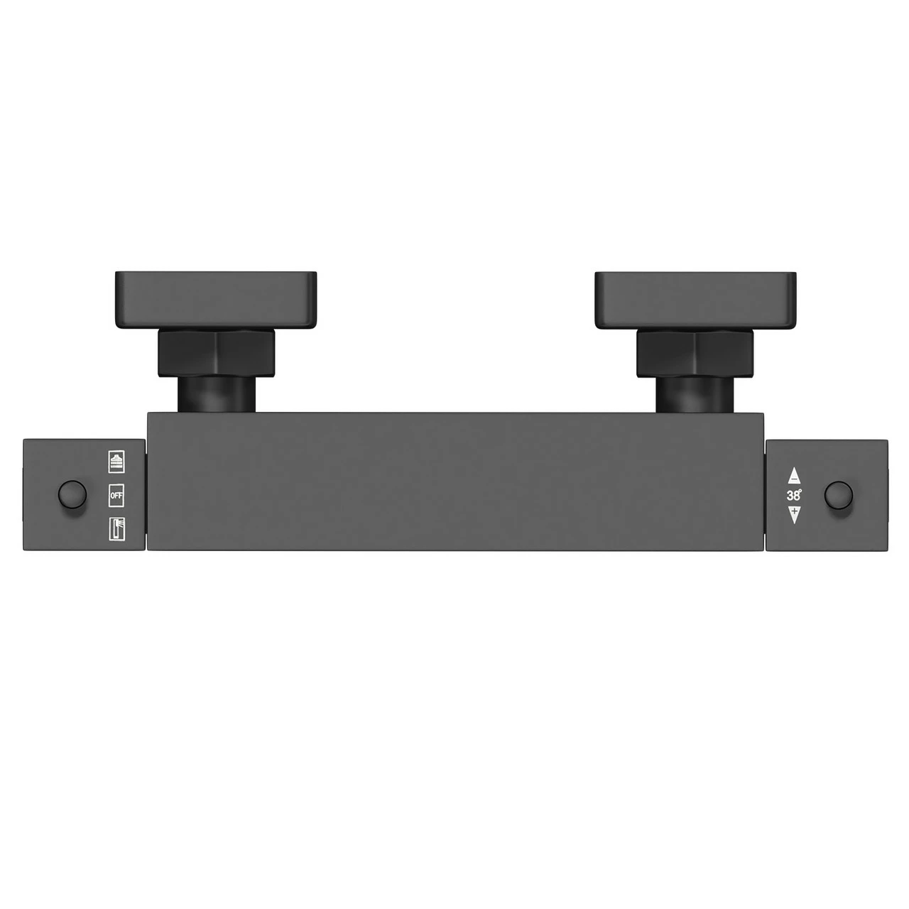 Colore Matt Black Square Thermostatic Bar Shower Valve 7 Colore Matt Black Square Thermostatic Bar Shower Valve - Image 5